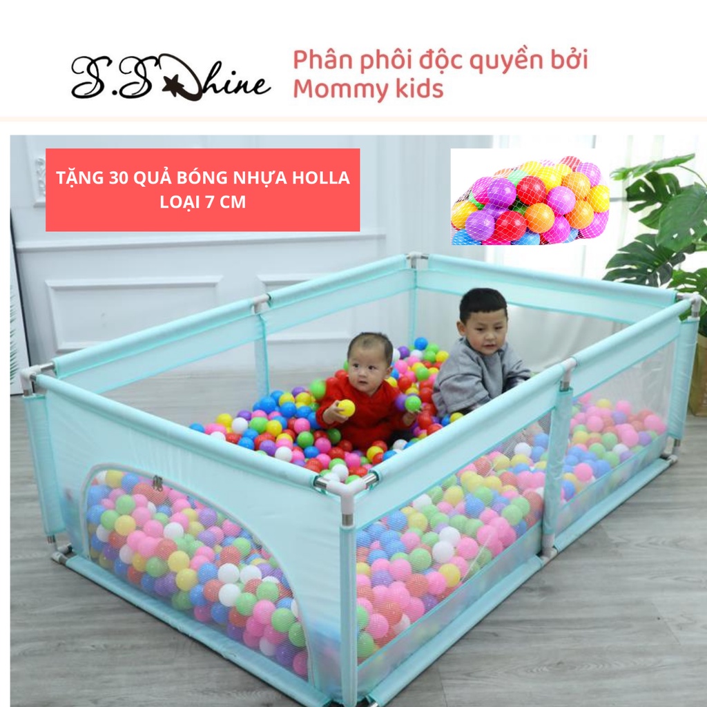 Quây cũi cho bé MommyKids Minh Chau, thiết kế đẹp trang nhã cho trẻ tặng kèm 30 bóng nhựa holla
