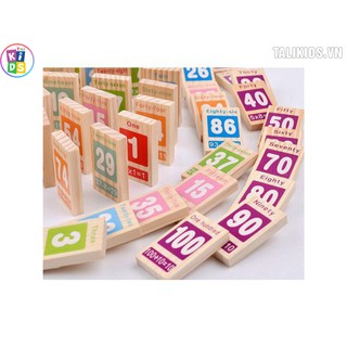Bộ Domino 100 Số Kèm Học Liệu ( Chú Thích Đi Kèm ) - Giúp Bé Vừa Học Vừa Chơi Một Cách Thoải Mái