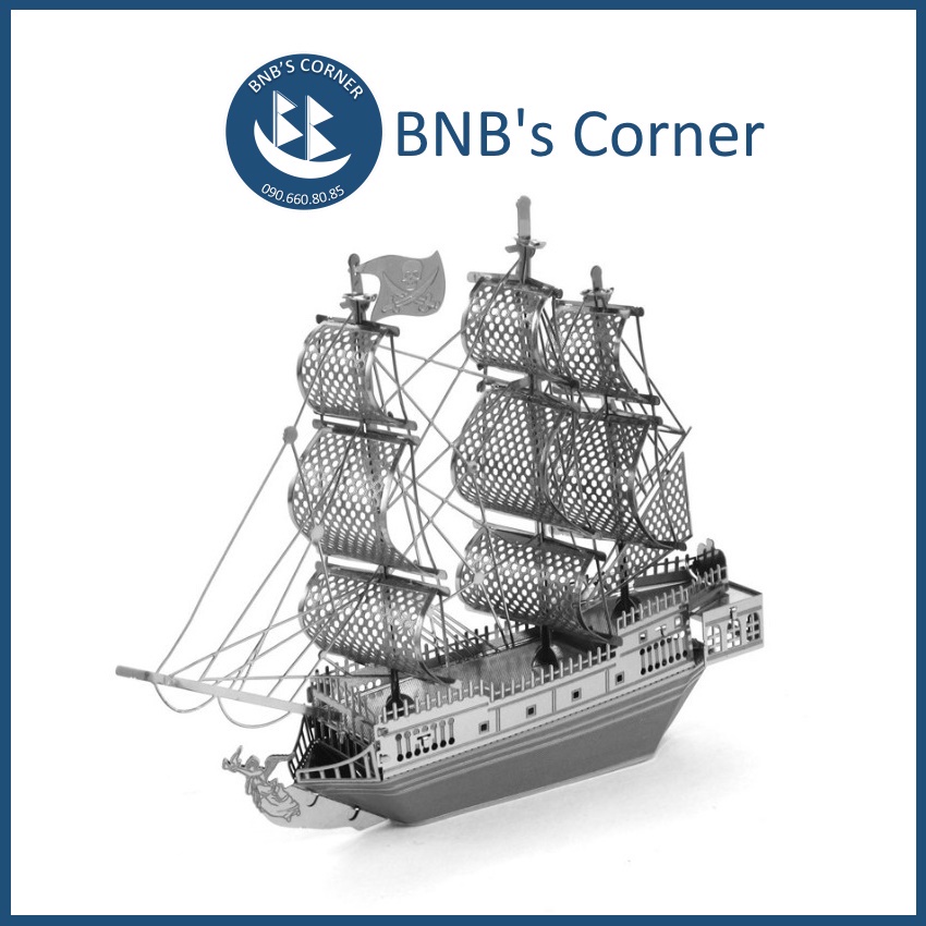 DIY Mô hình kim loại tàu Black Pearl tự lắp ráp