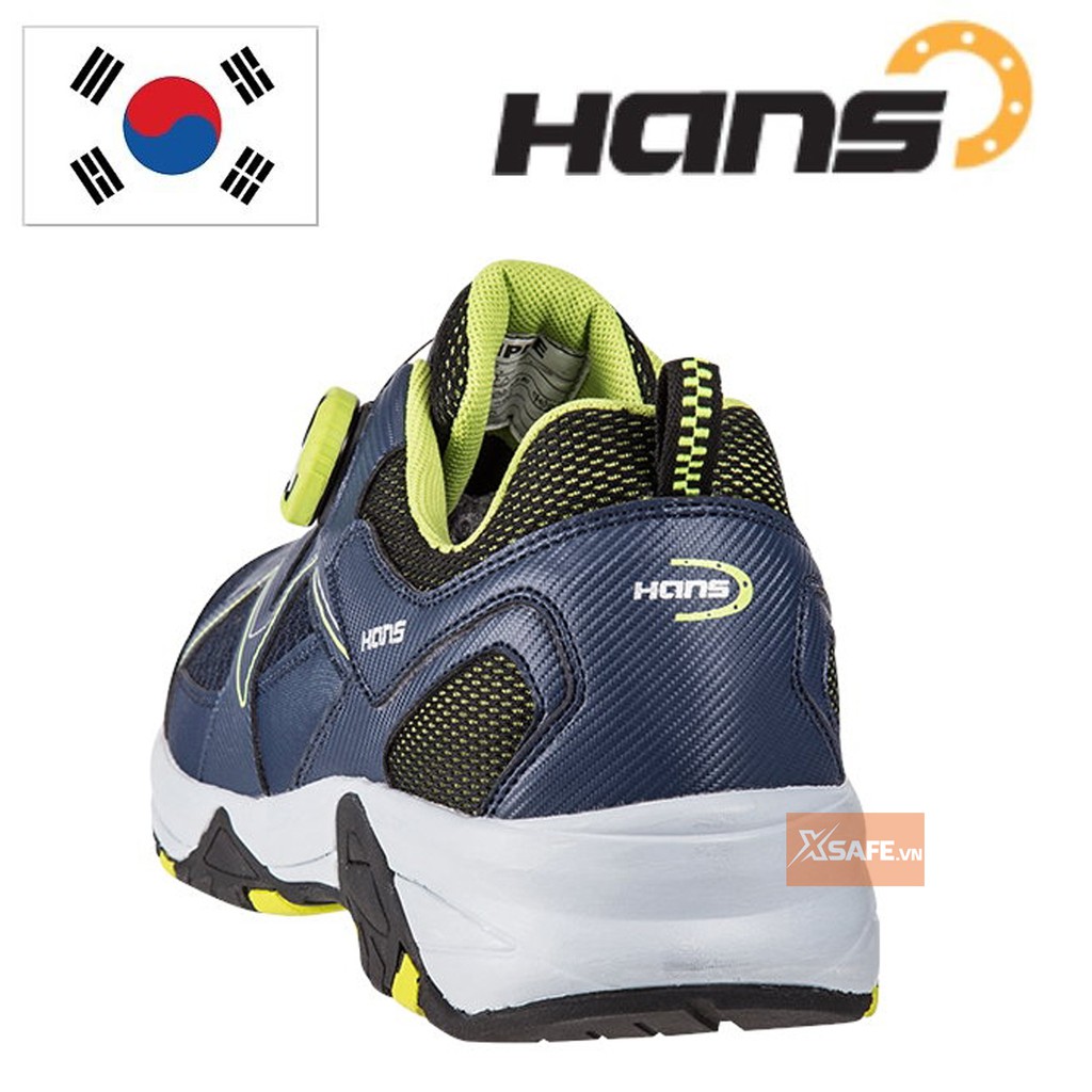 Giày bảo hộ Hans HS77 Giày bảo hộ lao động Hàn Quốc cấu tạo phi kim siêu nhẹ - Núm vặn thông minh tháo mở nhanh giày