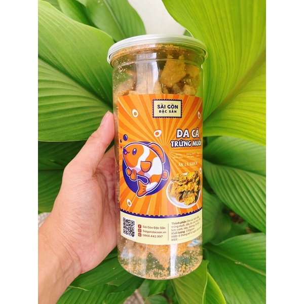 Da cá trứng muối 230g Loại đặc biệt ngon Đồ Ăn Vặt Sài Gòn Đặc Sản
