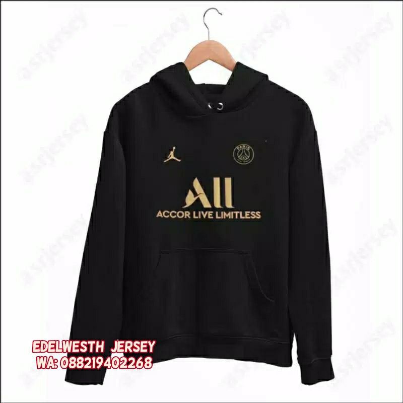 Áo Khoác Hoodie Paris Saint Germain Màu Đen