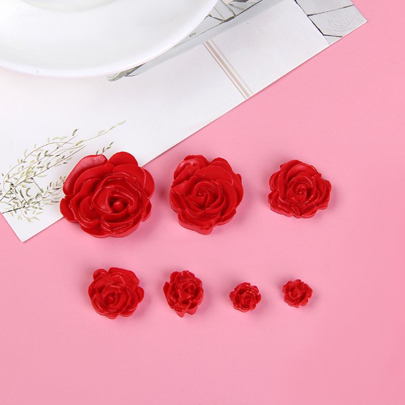 Khuôn silicone hình hoa hông 7 kích cỡ để làm trang sức