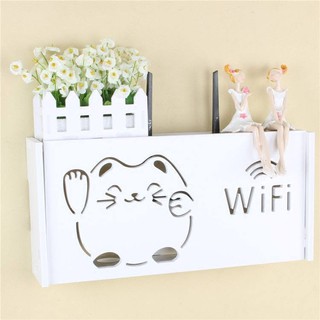 Kệ wifi Mèo may mắn chữ nhật