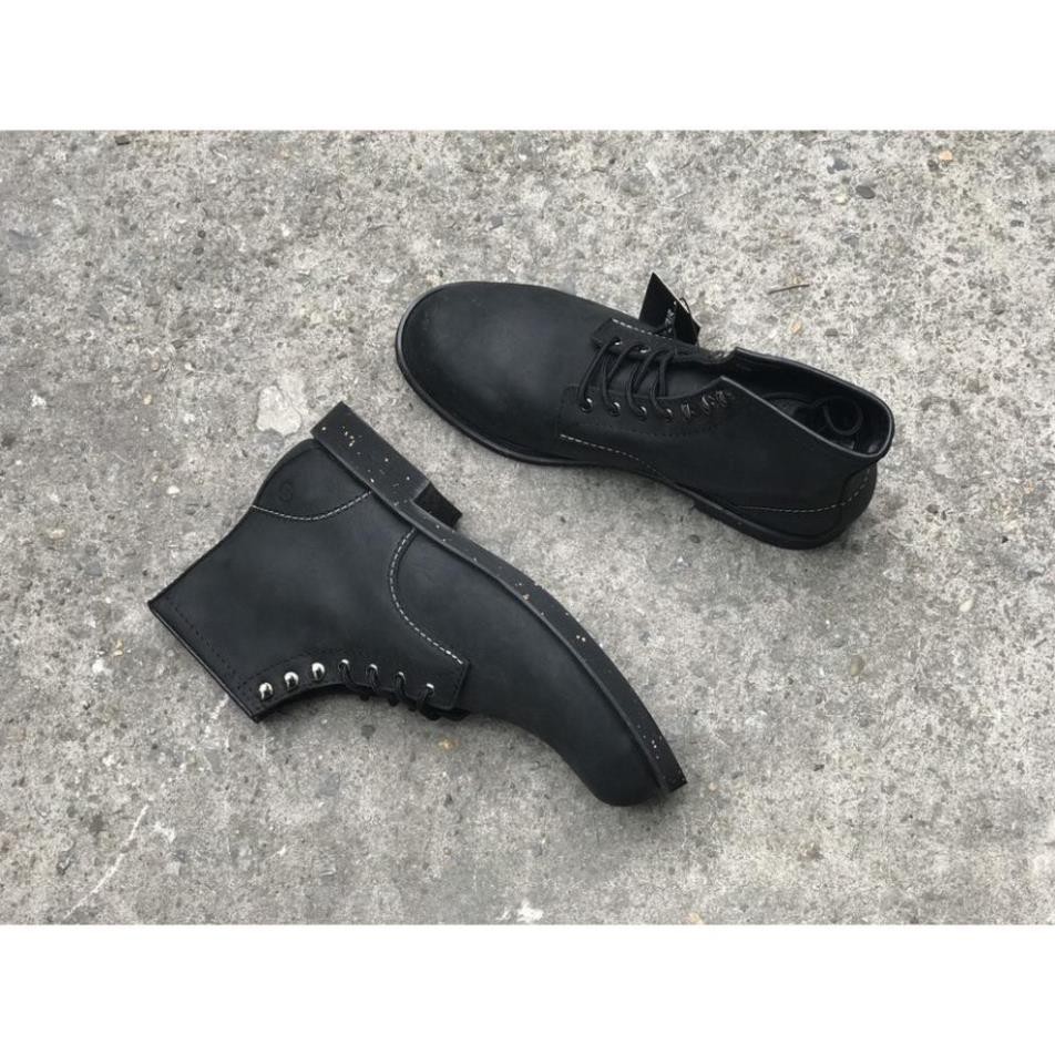 Giày cao cổ nam da bò Beckman Boots Black