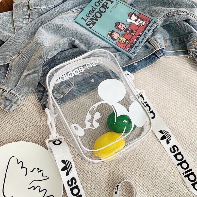 Túi Micky Trong Suốt, Túi Đeo Chéo Hình Micky Dễ Thương