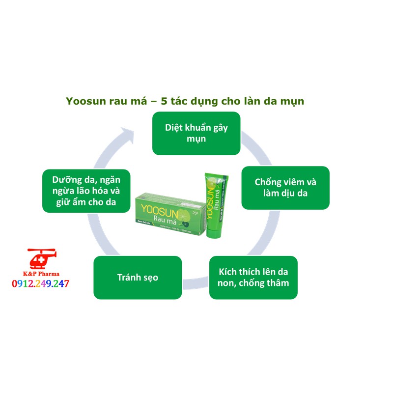 ✅ Kem ngừa mụn Yoosun Rau Má 25g