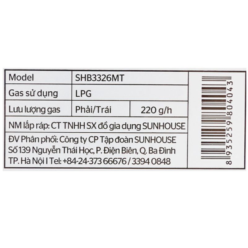 Bếp ga đôi Sunhouse SHB3326MT