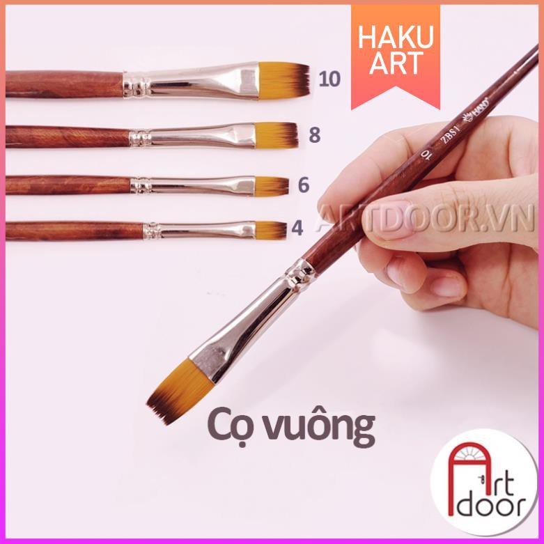 Cọ vẽ HAND đầu Vuông (ZBS1) - Họa Cụ Hakuart