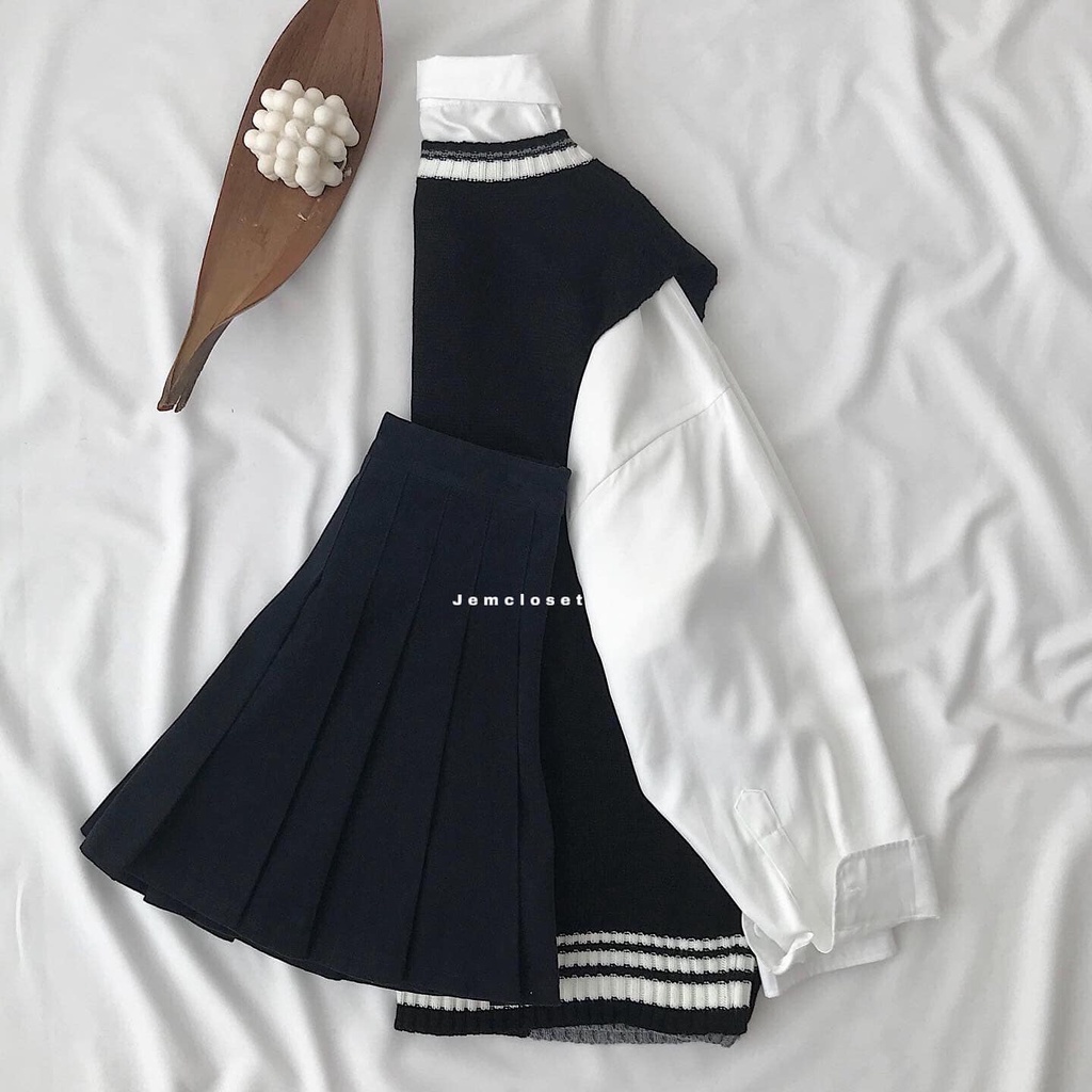 Áo Ghile Len Ulzzang Nữ JEMCLOSET Zami Cổ Tim From Rộng Oversize Phong Cách Hàn Quốc Trẻ Trung Năng Động Dễ Mix Đồ 10239 | BigBuy360 - bigbuy360.vn