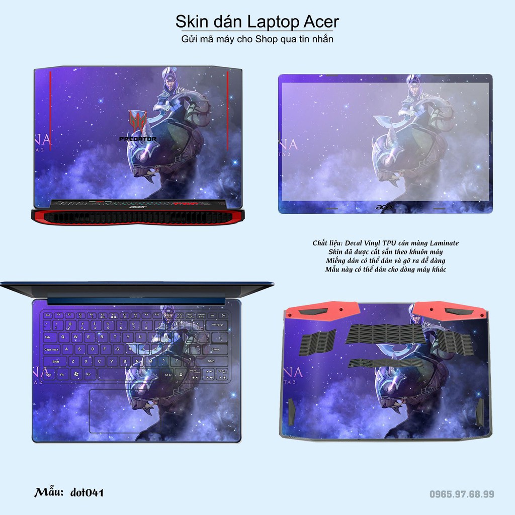 Skin dán Laptop Acer in hình Dota 2 _nhiều mẫu 7 (inbox mã máy cho Shop)