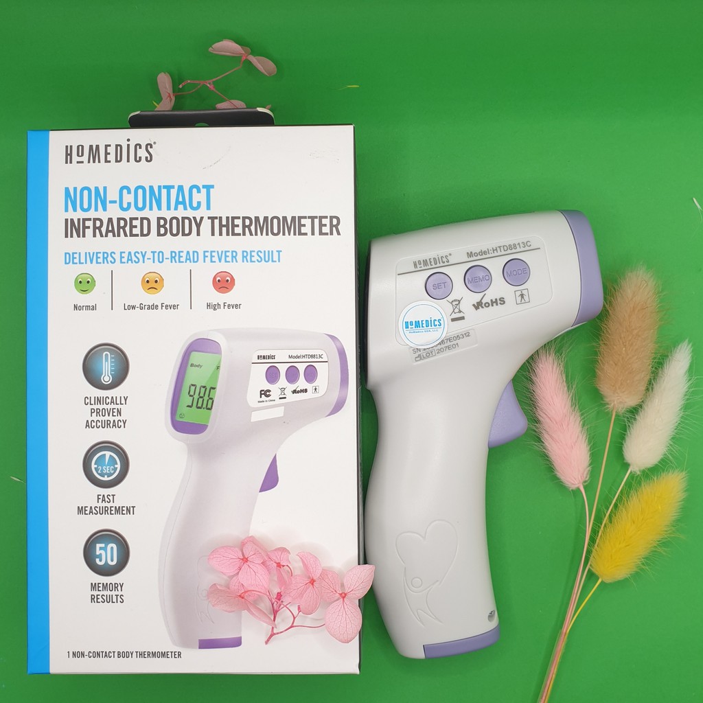 [BH 2năm] Nhiệt kế hồng Ngoại không tiếp xúcUSA HoMedics TIE-240, Nhiệt kế điện tử microlife, máy đo nhiệt độ thân nhiệt