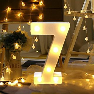 Đèn led số từ 0 - 9 trang trí sinh nhật.