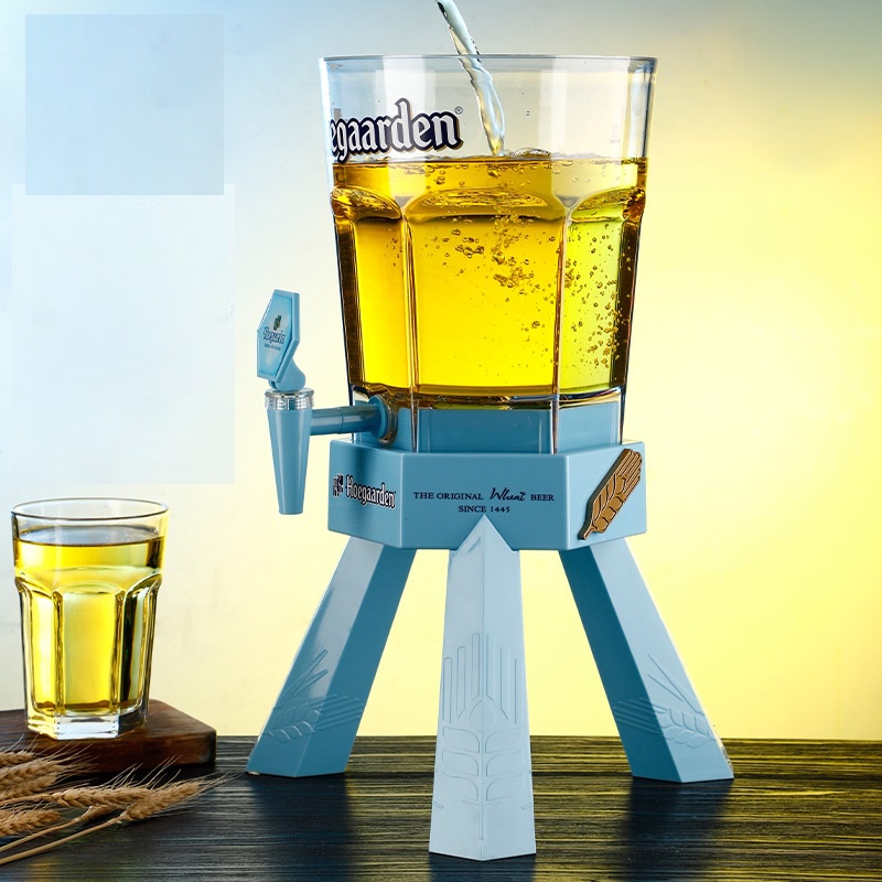 Tháp Bia 3 lít HC23 Kiểu Dáng Tháp Hoegaarden Đựng cocktail bia tươi Nhựa cao cấp thiết kế tinh tế sang trọng