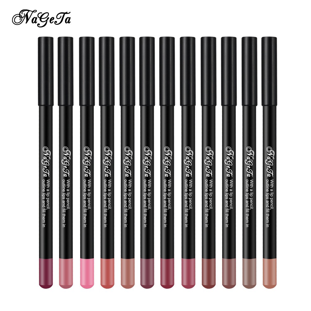 [Hàng mới về] Bút Kẻ Viền Môi Nageta Màu Lì Mịn Màng Chống Thấm Nước