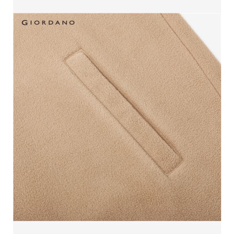 Áo khoác GIORDANO 13372820 vải nỉ dạ màu trơn có khóa kéo thời trang cho nữ