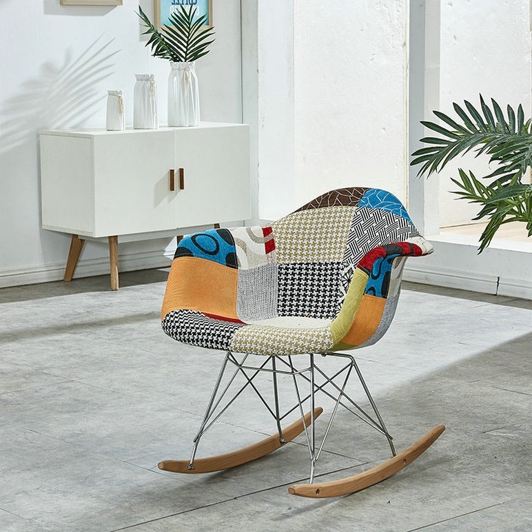 Ghế thuyền Eames thổ cẩm bập bênh