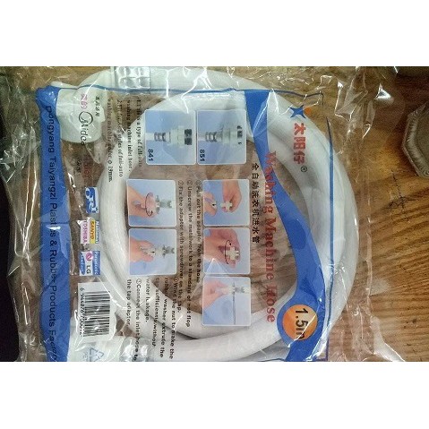 Dây cấp dẫn nước máy giặt dài 1,5m (1 đầu ren 1 đầu bắt ốc)