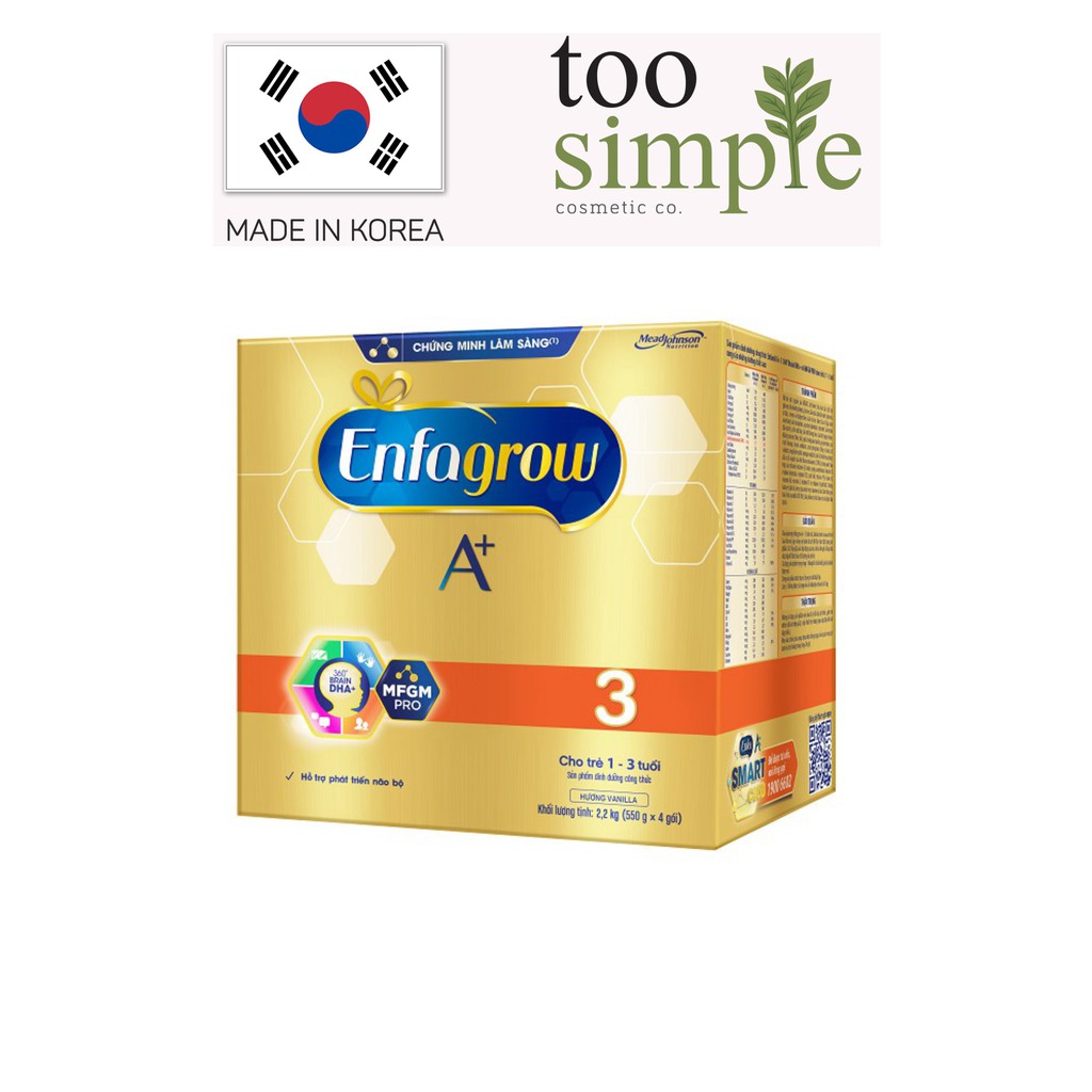 Sữa bột Enfagrow A+ 3 Hộp giấy 2.2kg/hộp Too Simple