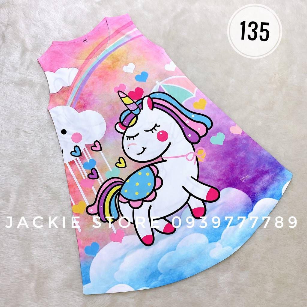 váy đầm pony unicorn màu hồng