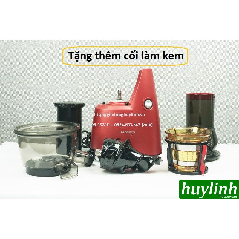 [Mã ELHAMS5 giảm 6% đơn 300K] Máy ép chậm Hàn Quốc Kuvings C8000 - Tặng cối làm kem - Mẫu mới 2021 [Đỏ - Xanh]