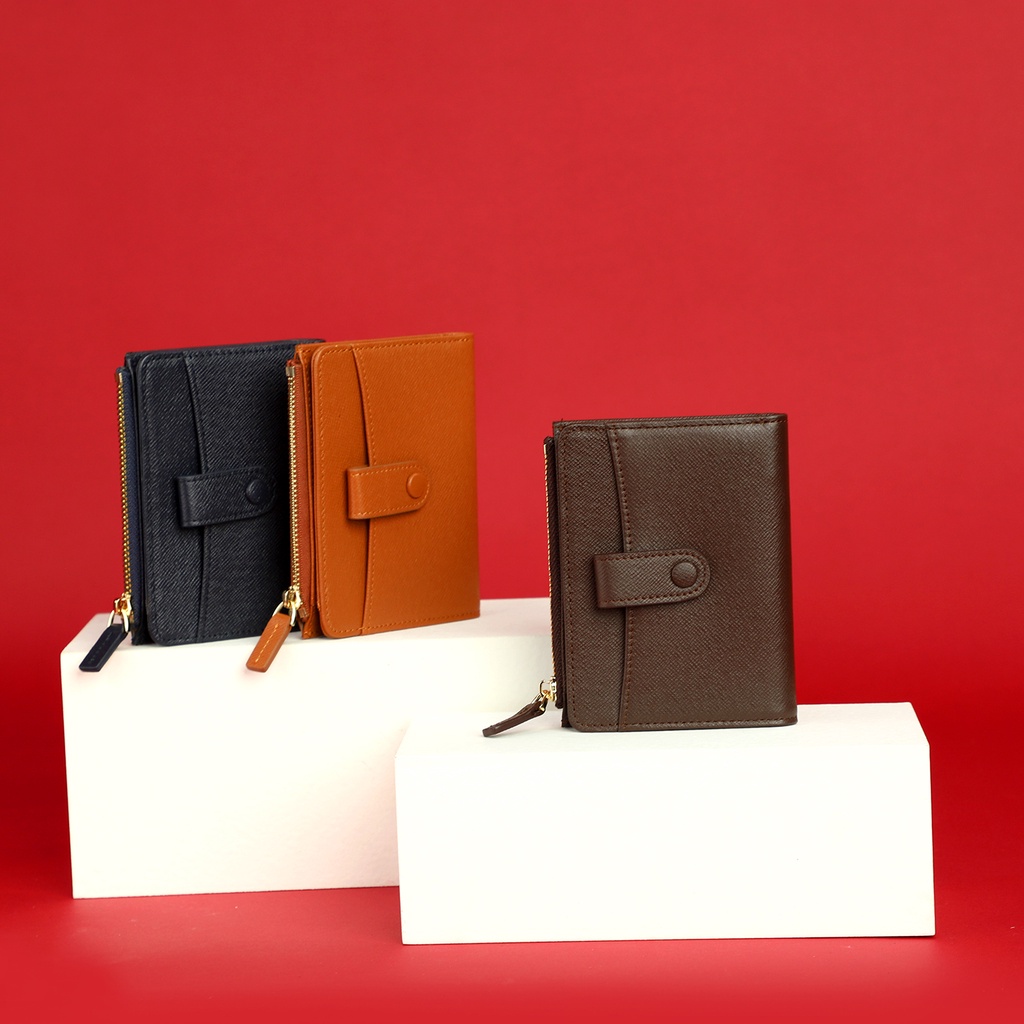 Ví mini unisex Blanda chất liệu da bò 7VNBG78