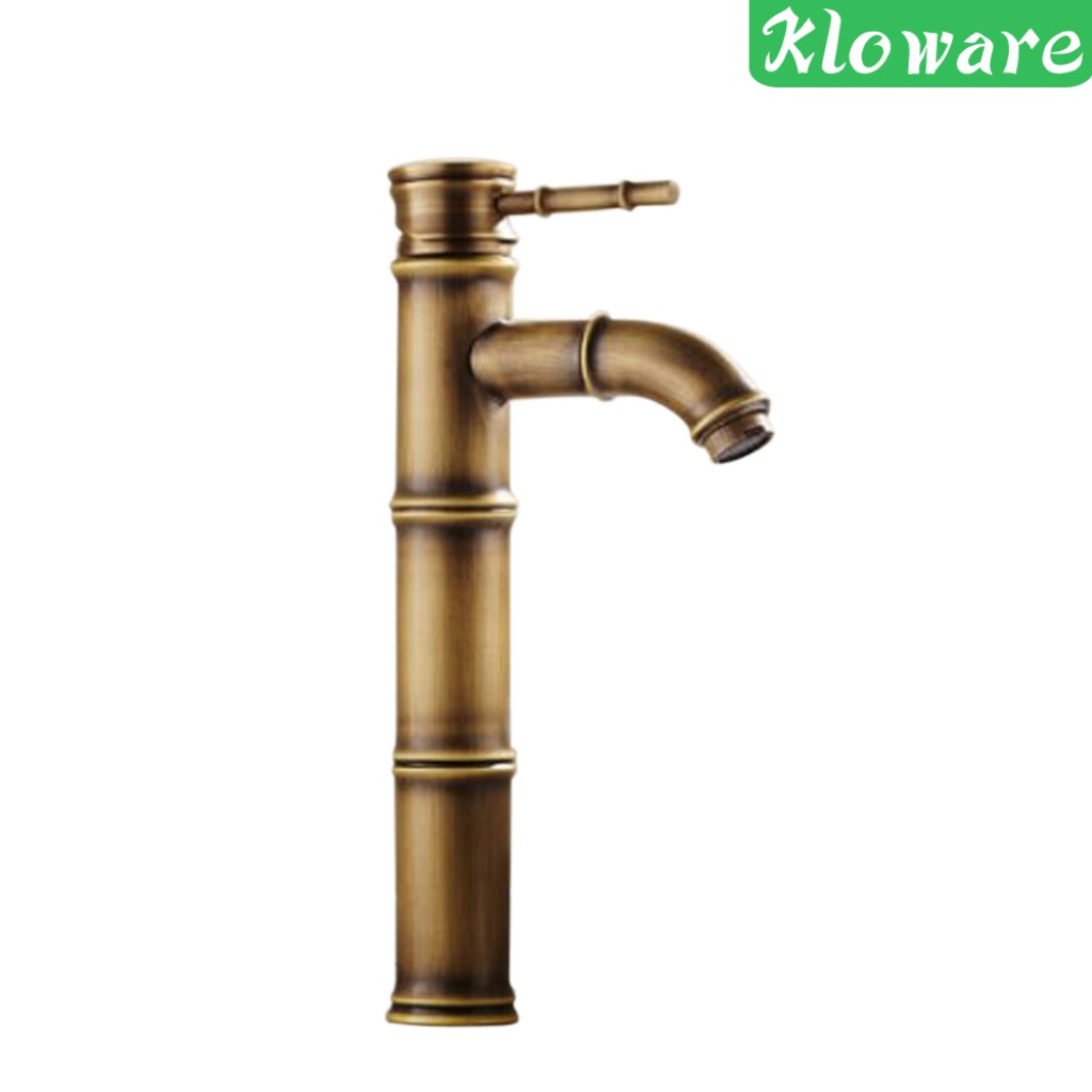 Vòi Nước Bồn Rửa Mặt Bằng Đồng Thau Hình Cây Tre Cổ Điển #2