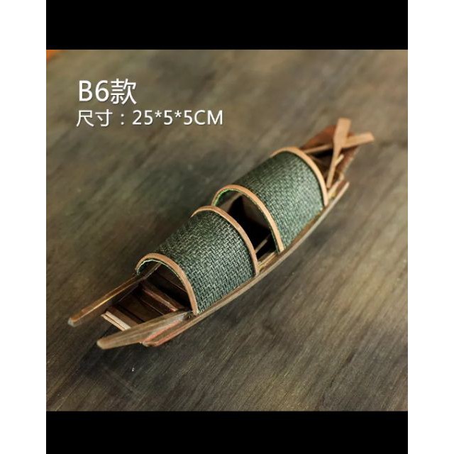 mô hình thuyền gỗ nổi trang trí bể cá, bể thủy sinh