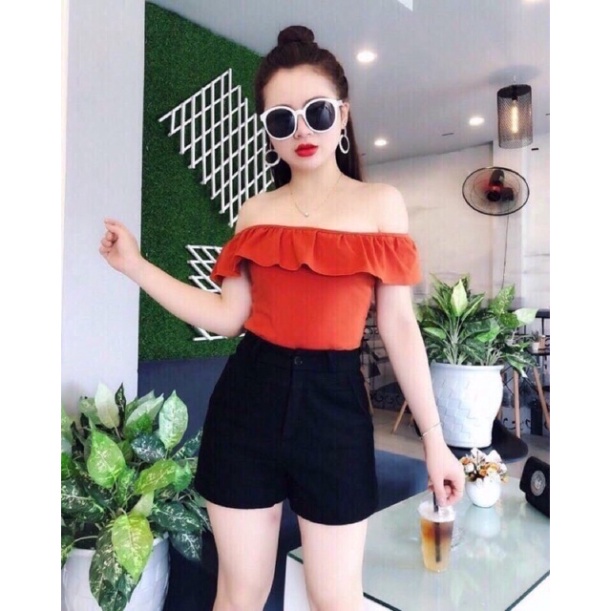 Quần short nữ cạp cao⚡️FREESHIP⚡️quần đùi nữ chất liệu tuyết mưa | BigBuy360 - bigbuy360.vn