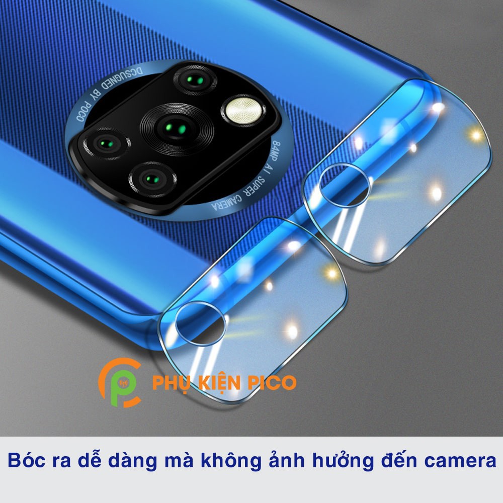 Cường lực camera Poco X3 Pro độ cứng 9H trong suốt - Dán camera Xiaomi Poco X3 Pro