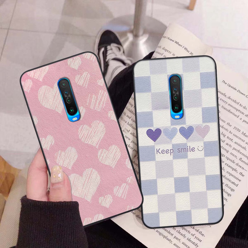 Ốp Xiaomi Redmi K30 caro trái tim cá tính, thời trang siêu đẹp, siêu phong cách