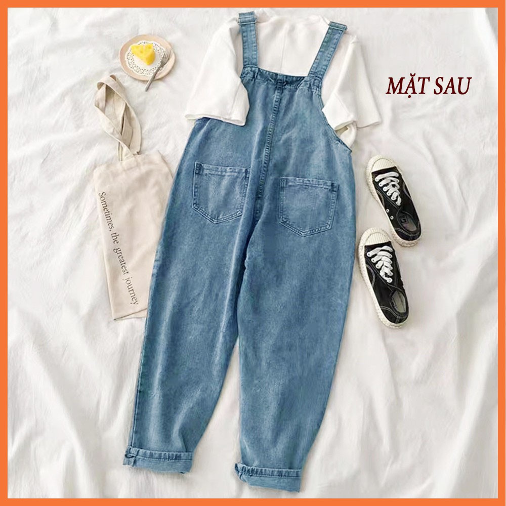 Quần yếm HANOIJEAN - Yếm quần dài rách phong cách hàn quốc yếm bò nữ ulzzang YJ002 | BigBuy360 - bigbuy360.vn