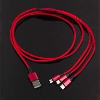 Cáp sạc điện thoại đa năng 3 đầu TYPE C-LIGHTNING-MICRO USB