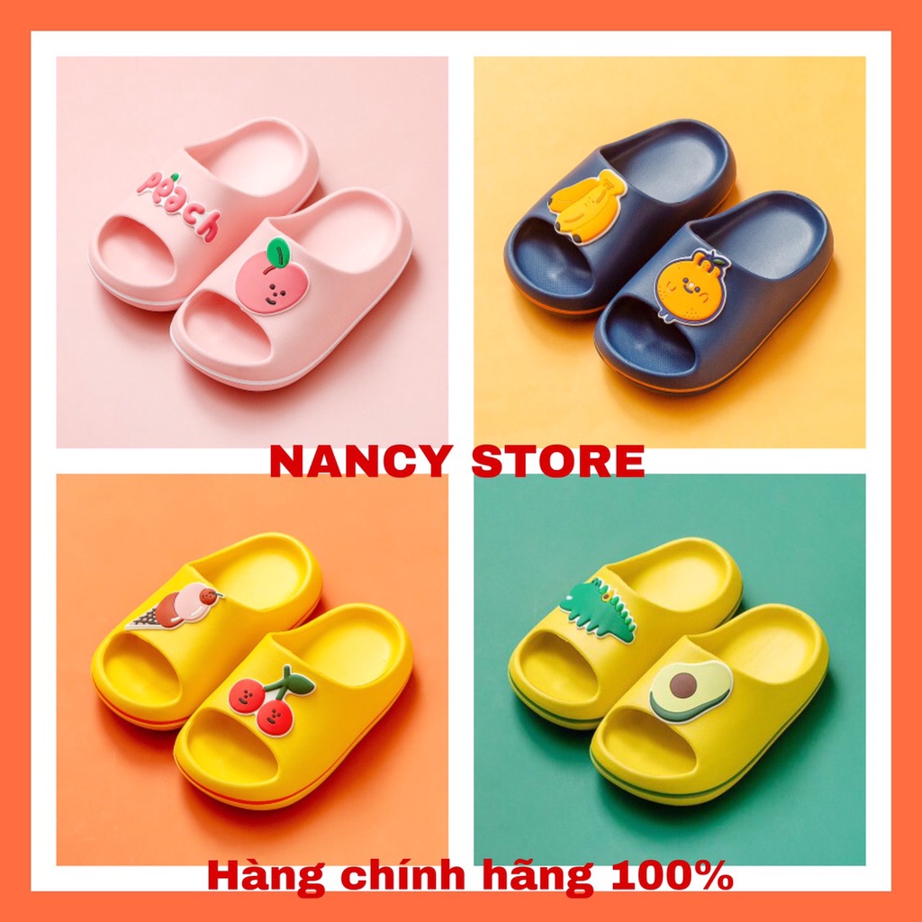 Dép lê cho bé hình hoa quả FRUIT chính hãng Cheerful Mario siêu nhẹ siêu êm chống trơn trượt an toàn cho bé