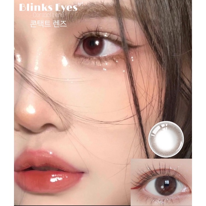 Kính Áp Tròng Lens Mắt BLINKS EYES A921 Màu Choco Tự Nhiên Cho Mắt Cận 0-6 Độ Dùng Được Trong 6 Tháng