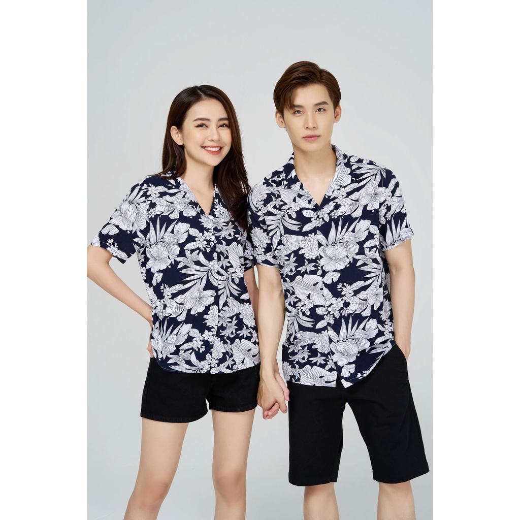 Áo sơ mi nam Yody cộc tay cổ 2 ve in hoa hòe SCM4031 | BigBuy360 - bigbuy360.vn