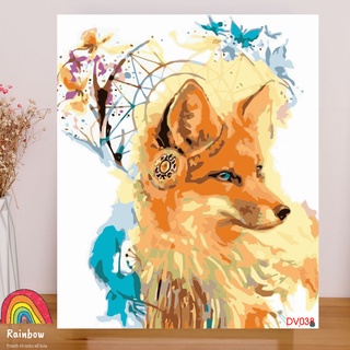 Tranh tô màu số hóa Rainbow Động vật cáo DV038
