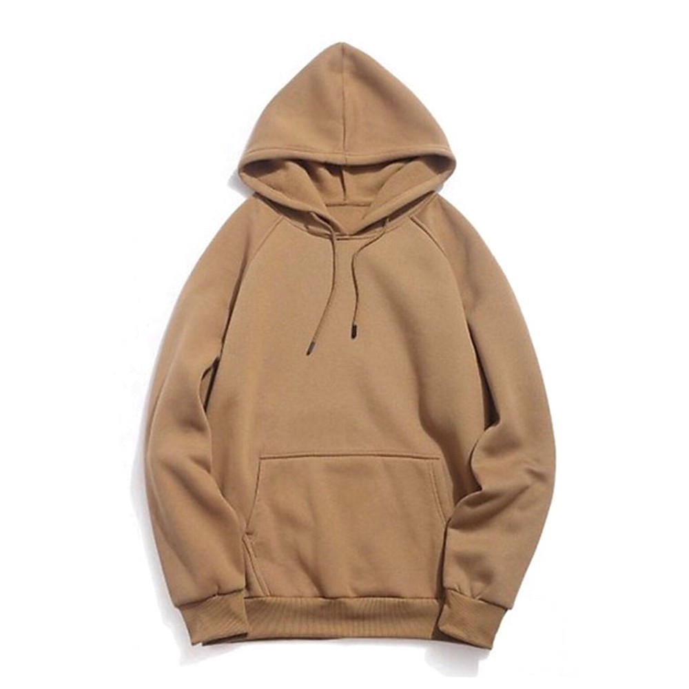 [FREESHIP_50K] Áo hoodie trơn nỉ PE Cacao giữ ấm tốt - DS39