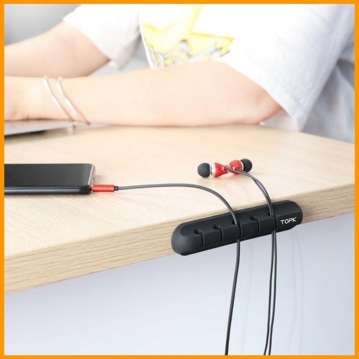 Đế Giữ Cáp Cố Định Chống Rối Cáp Sạc, Dây Chuột, Bàn Phím Topk L16 3 Ngăn, 5 Ngăn, 7 Ngăn