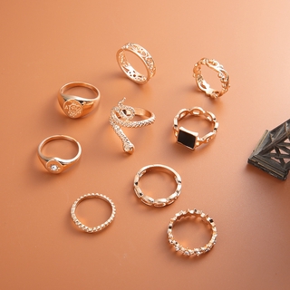 Women Bohemian Style Ring 9Pcs/Set