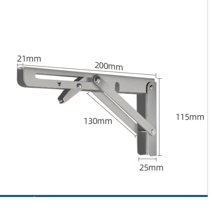 Bộ 2 Bản Lề Gập INOX - Bản Lề Gập Treo Tường Thông Minh Chịu Tải 80KG Đủ Kích Cỡ