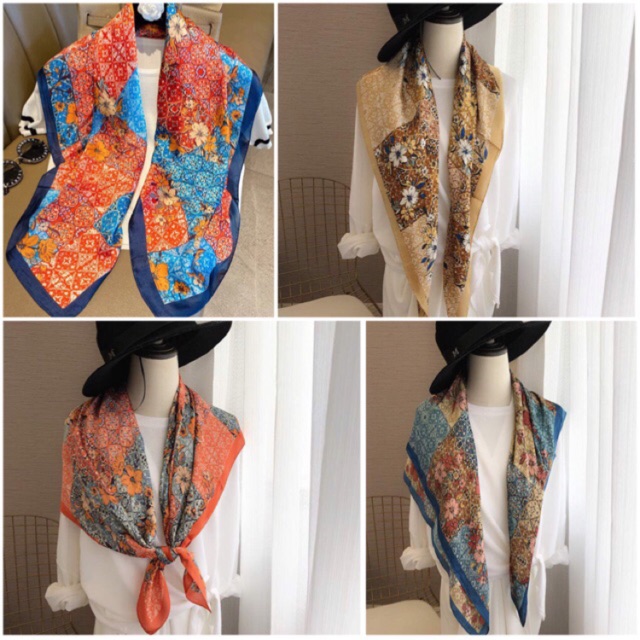 Khăn vuông đẹp quấn áo. (Size 90x90)