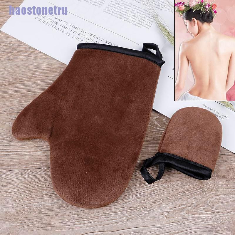 【HRU】Reusable Body Cleaning Glove Body Self Tan Applicator Tanning Gloves Cream