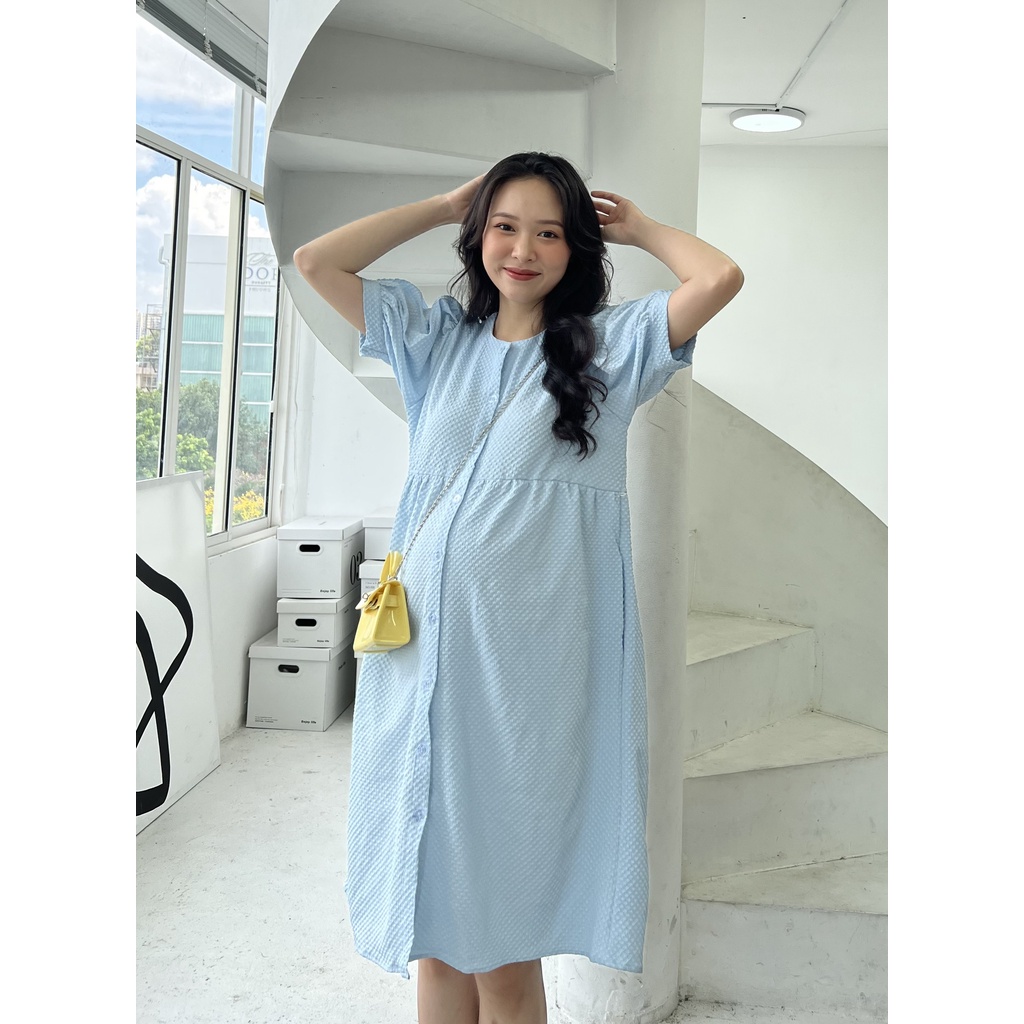 Đầm Bầu cúc dài xinh xắn.