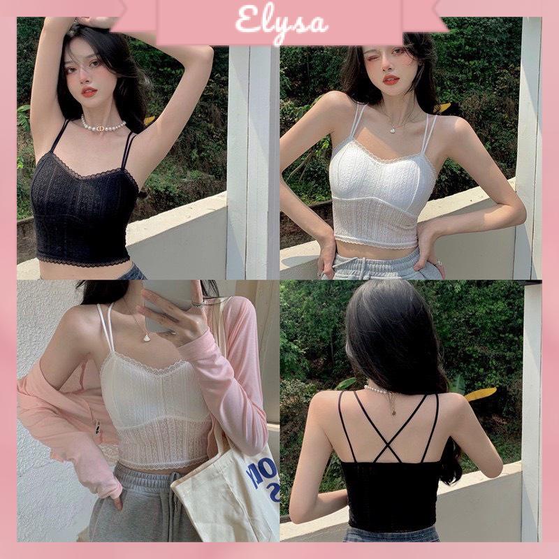 Áo Bra Nữ 2 Dây Ren Mềm - Chéo Lưng Dây Đôi Croptop sexy 2031