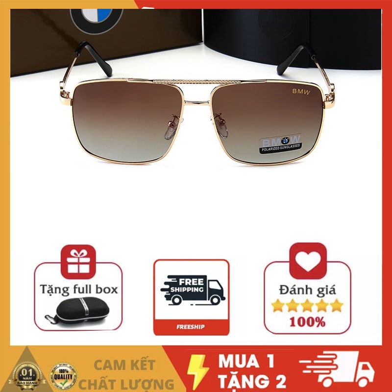 Kính mát Kính râm phân cực thời trang nam chất liệu hợp kim và palaroid Chống Tia UV cao cấp BMW A206 Bảo Hành 1 năm