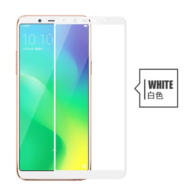 Kính cường lực oppo F5 ( Loại 1) Full keo, Full màn