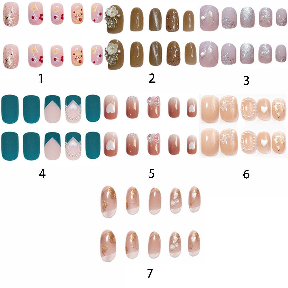 Bộ Móng Tay Giả Ngắn Che Phủ Toàn Diện