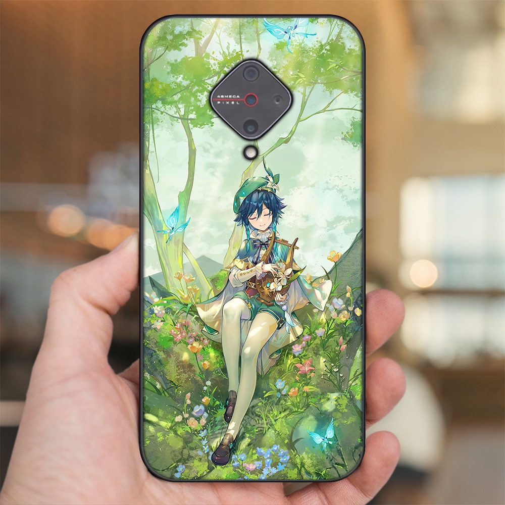 Ốp lưng Vivo S1 Pro viền đen in hình Venti Genshin Impact