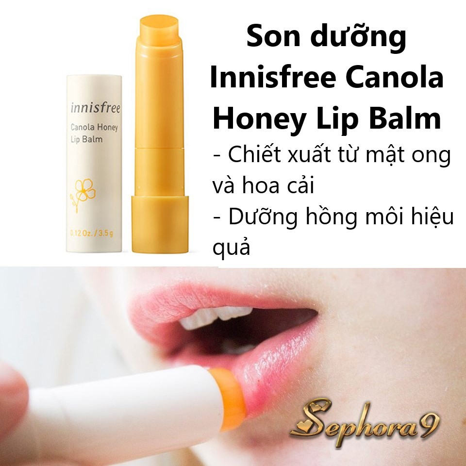 Son dưỡng ẩm Innisfree CANOLA HONEY Lip Balm dưỡng mềm môi chiết xuất mật ong